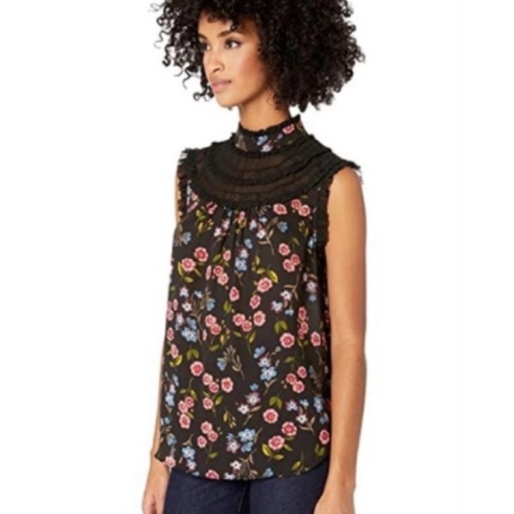 Kate Spade New York Meadow Lace Trim Top, size large